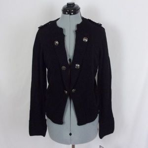 INC Cardigan Cotton Sweater Black Medium NWT